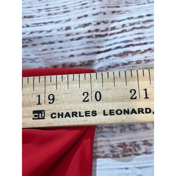 J. Crew Womens Ruched Bandeau One Piece Swimsuit Padded Red Plus Size 22 NWT - Picture 6 of 10